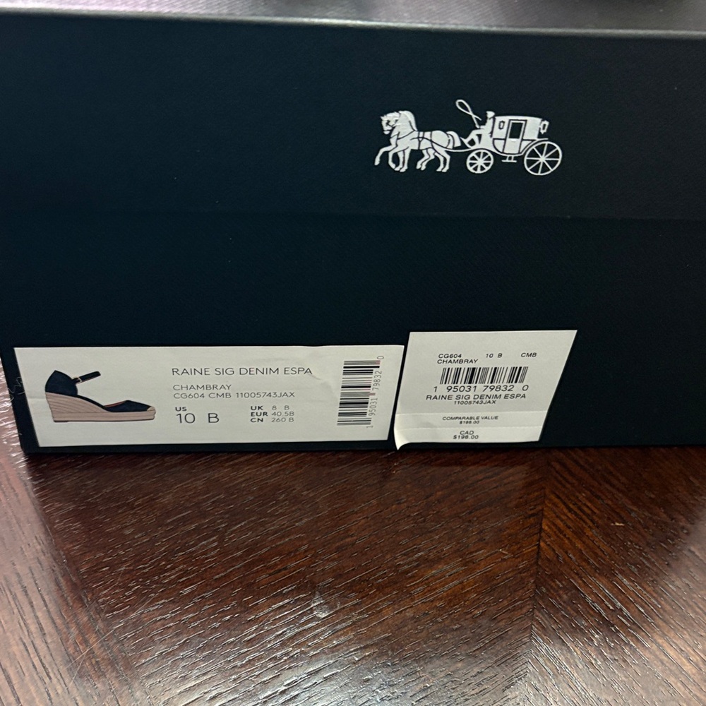 Coach Navy Espadrille Wedge Sandals - Picture 5 of 5